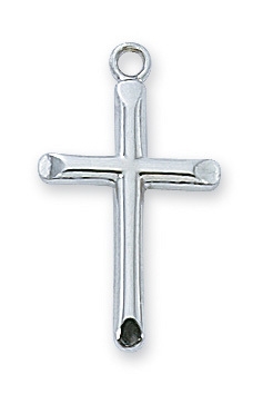 PENDANT Sterling Silver CROSS on 18"  CHAIN