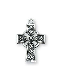 PENDANT Sterling Silver CELTIC CROSS on 16" CHAIN