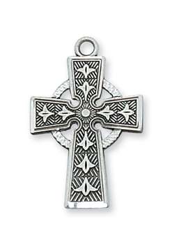 Sterling Silver CELTIC CROSS on 18" Chain