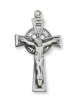 PENDANT Sterling Silver CRUCIFIX on 18" CHAIN