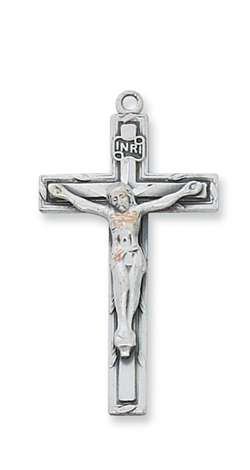 PENDANT Sterling Silver CRUCIFIX on 18" CHAIN