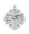 PENDANT Sterling Silver 4-WAY MEDAL on 20"CHAIN