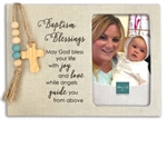 Blue Baptism Blessing Frame