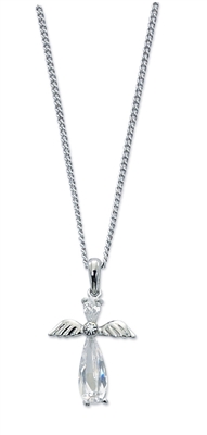 Necklace Crystal Angel on 16-in Chain