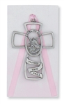 Crib Cross Guardian Angel Pink Girl