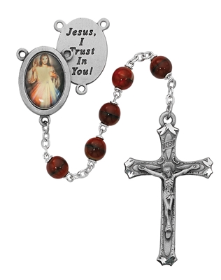 Rosary Divine Mercy Red Bead