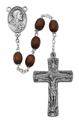 Rosary - Brown Wood Trinity