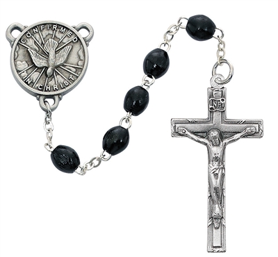 Rosary - Black Wood Holy Spirit