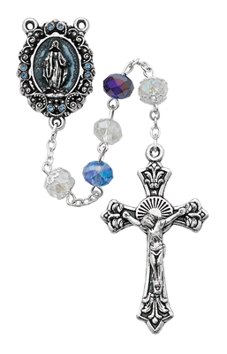 Rosary - Multi Blue Crystal