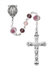 Rosary - Pewter Pink & Purple