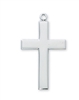 Pendant Cross Rhodium 24-in Chain