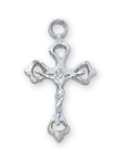 Pendant Crucifix Rhodium 16-in Chain