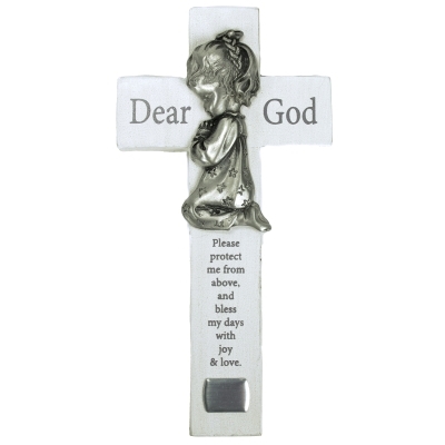 Baptism Cross, Dear God, Girl