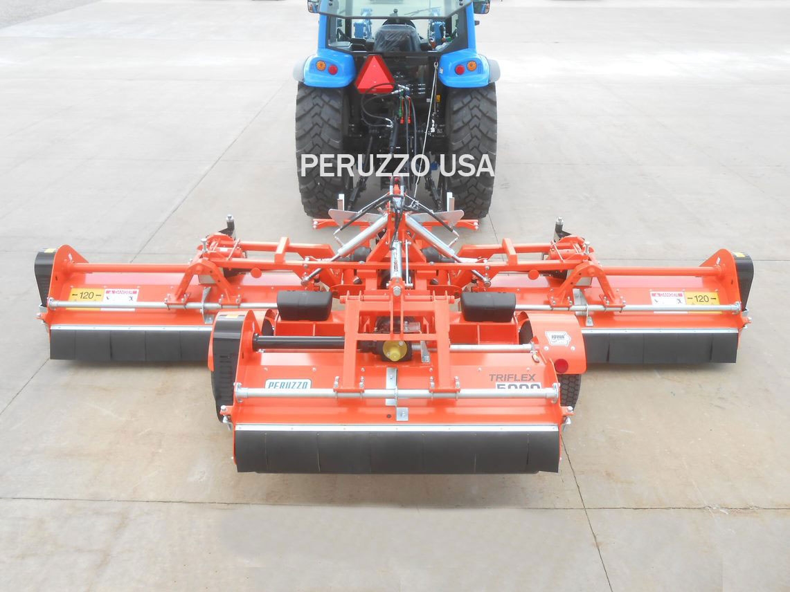 Orange Peruzzo 5000-G Triflex Grooming Flail Mower