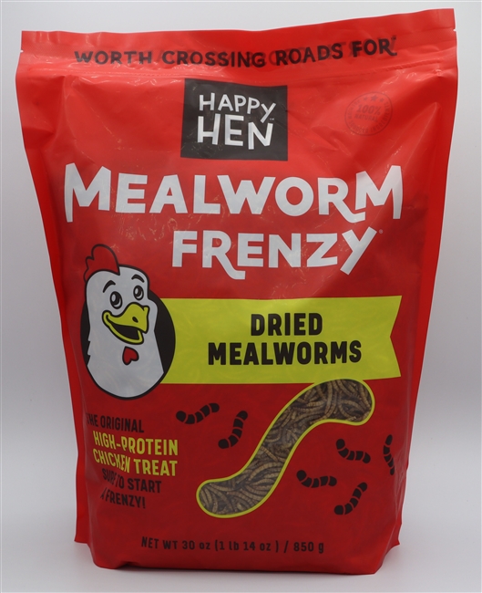 Happy Hen Treats Mealworm Frenzy Treats for Chickens, 30-oz