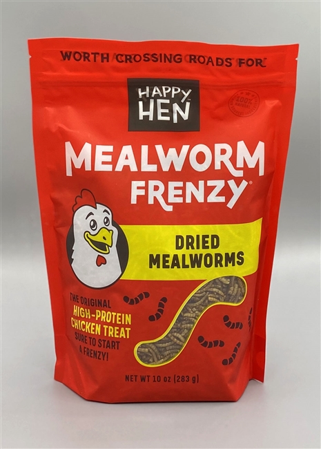 Happy Hen Treats Mealworm Frenzy Treats for Chickens, 10-oz