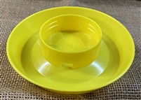 Miller Little Giant Plastic Poultry Feeder Base, Yellow, 1-quart