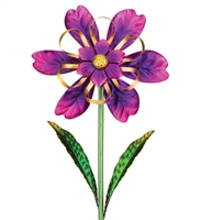 Purple Ribbon Flower Spinner Stake