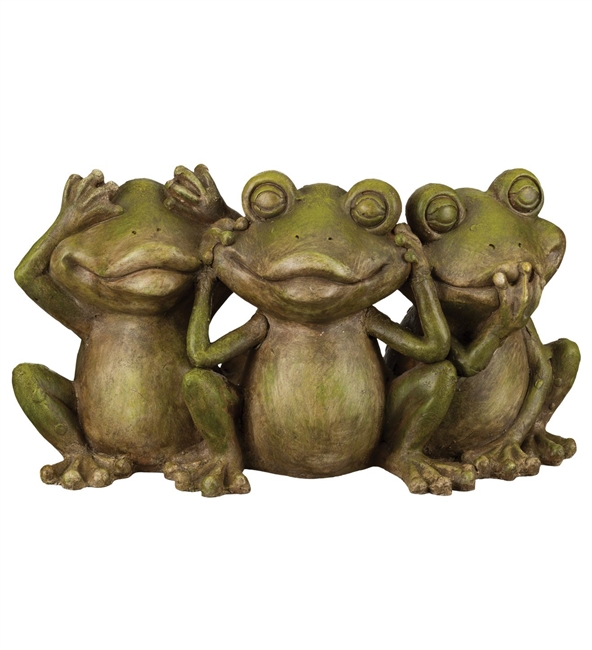 No Evil Frog Garden Statue