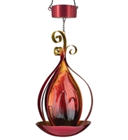 Regal Blaze Solar Hanging Lantern, Red