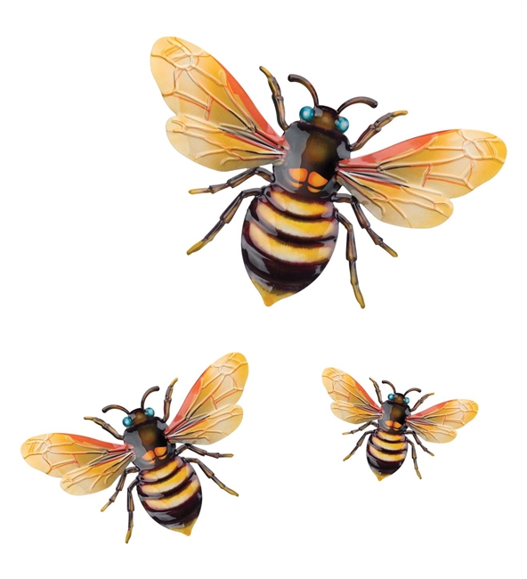 Luster Bee Wall Decor Set/3