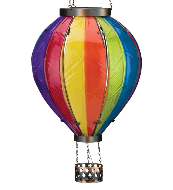 Regal Hot Air Baloon Solar Lantern, XL Rainbow
