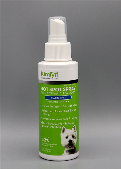 Tomlyn Allercaine Hot Spot Spray for Dogs, 4-oz bottle