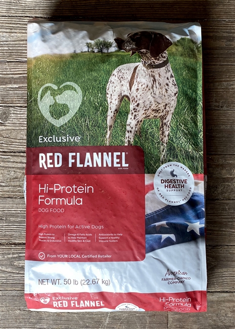 Red Flannel Hi-Protein Formula Dry Dog Food, 50-lb
