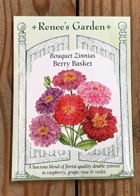 Renee's Garden Zinnia Berry Basket