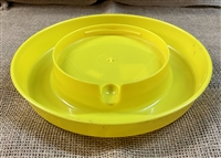 Miller Little Giant Screw On Style Poultry Waterer Base, Yellow, 1-gallon