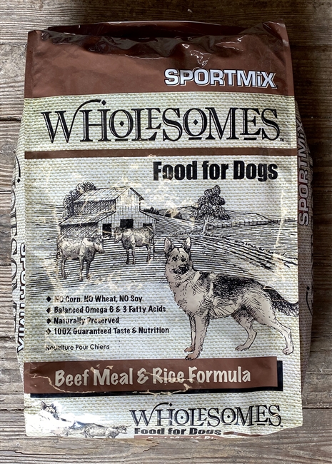 SPORTMiX Wholesomes Beef Meal & Rice Formula Dry Dog Food, 40Lbs.