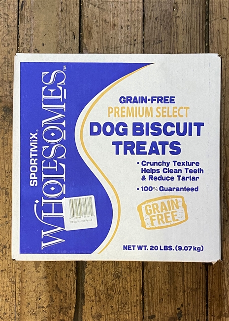 SPORTMiX Wholesomes Grain-Free Premium Gourmet Biscuit with Roasted Peanuts Dog Treats, 20-lb