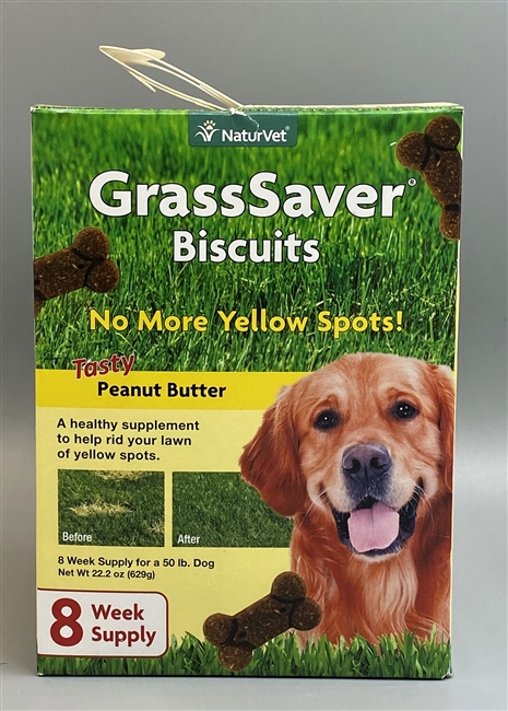 NaturVet Grass Saver Biscuits Peanut Butter Flavor 8 Week Supply