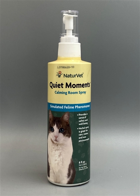 NaturVet Quiet Moments Calming Room Spray for Cats 8 fl oz