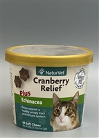 NaturVet Cranberry Relief Plus Echinacea for Cats Soft Chews 60 ct