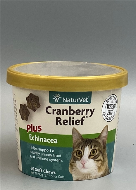 NaturVet Cranberry Relief Plus Echinacea for Cats Soft Chews 60 ct