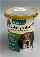 NaturVet Cranberry Relief Plus Echinacea Soft Chews for Dogs, 60-count