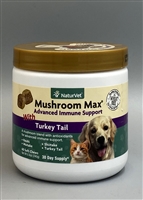 NaturVet Mushroom Max Advanced Immune Support with Turkey Tail, Soft Chews 60 ct