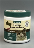 NaturVet Hemp Quiet Moments Plus Hemp Seed for Cats Soft Chews 60 ct