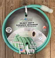Flexon Heavy Duty Water Hose, Green, 50ft x 5/8"