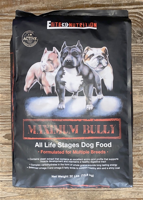 Elite K9 Nutrition Maximum Bully with Activ8 Dry Dog Food, 30-lb