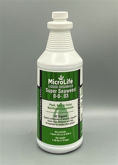 Microlife Super Seaweed 0-0-.03 Liquid Fertilizer Quart