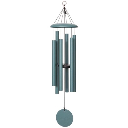 Corinthian Bells Wind Chime 36" Patina Green