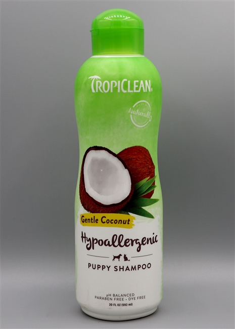 TropiClean Hypo-Allergenic Gentle Coconut Puppy & Kitten Shampoo, 20-oz bottle