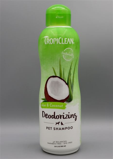 TropiClean Deodorizing Aloe & Coconut Dog & Cat Shampoo, 20-oz bottle