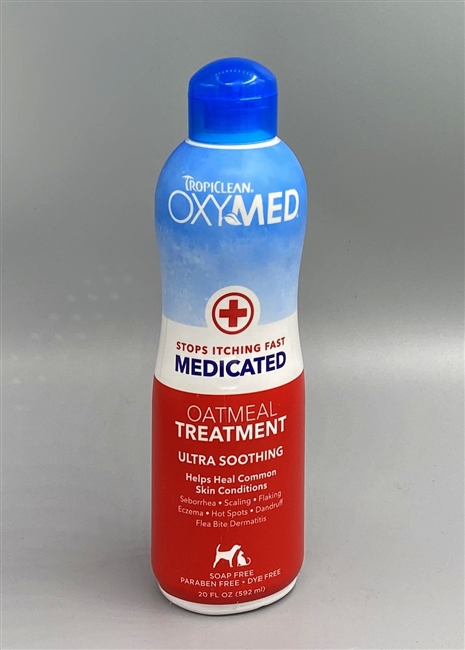 TropiClean OXY-MED Medicated Treatment Rinse for Dogs & Cats, 20-oz bottle