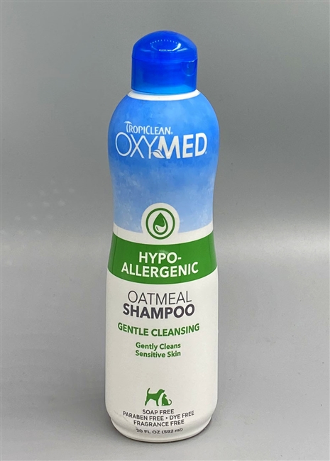 TropiClean OXY-MED Hypo-Allergenic Oatmeal Dog & Cat Shampoo, 20-oz bottle