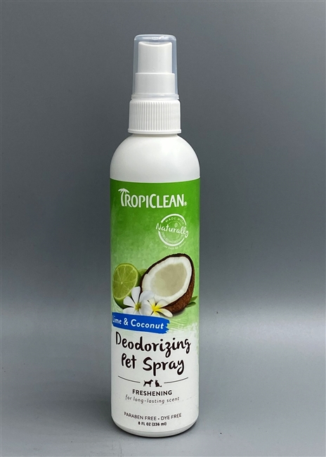 TropiClean, Lime & Coconut, Deodorizing Pet Spray 8 fl oz