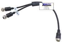 CB117: .3m Y- Splitter Cable 1M to 2F