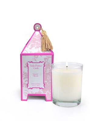 Velvet Orchid Pagoda Candle  (Case of 6)